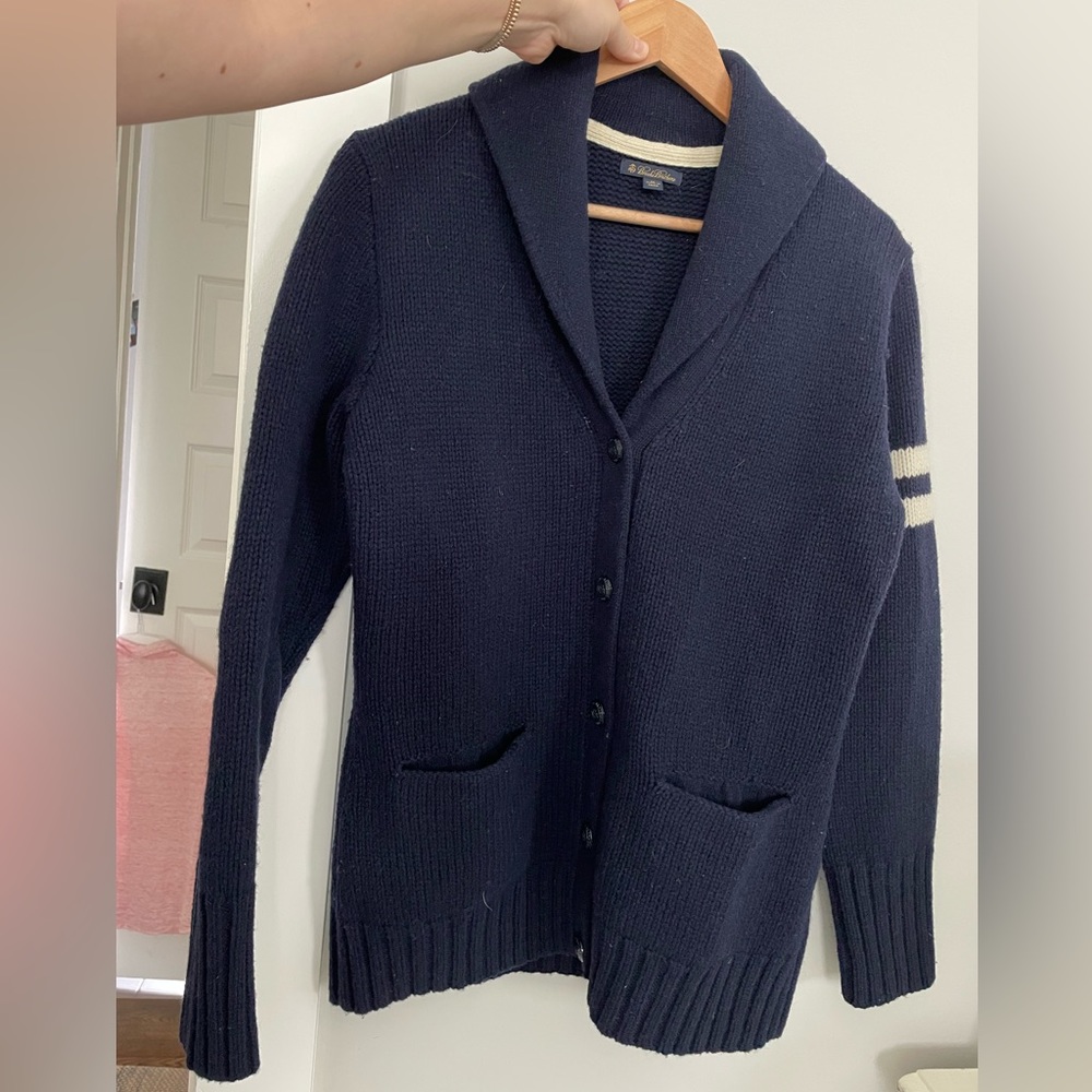 Brooks Brother Back to Campus Shawl Collar Wood Cardigan - size medium